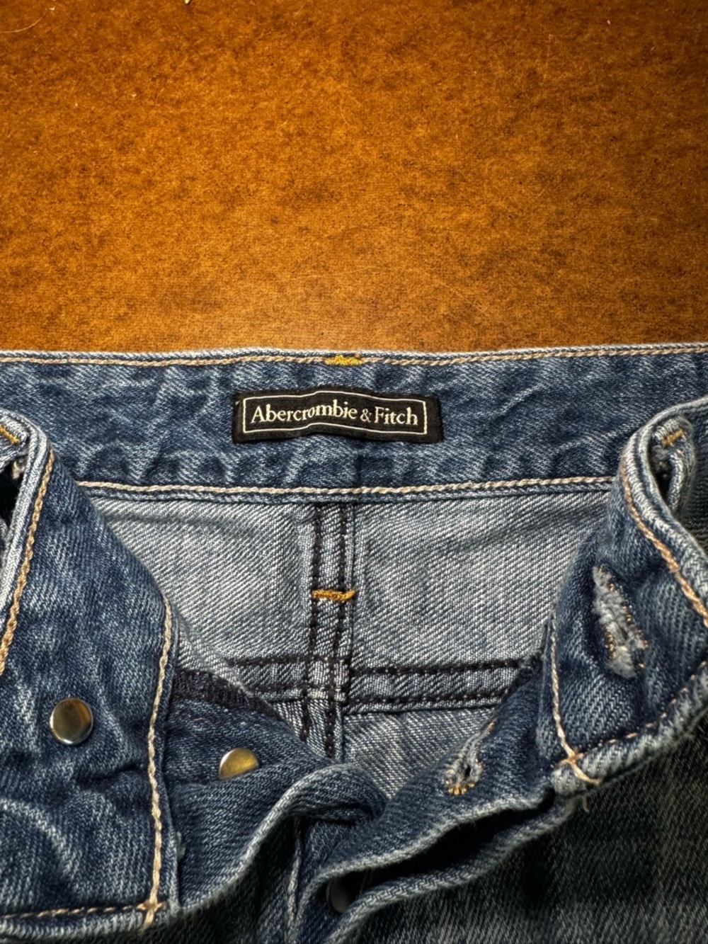 Abercrombie & Fitch Faded Blue Distressed Denim Shorts - Picture 2 of 6